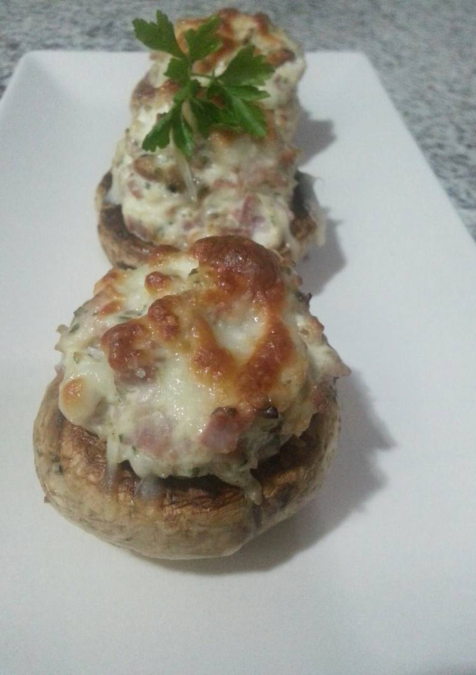 Una foto de Champiñones rellenos con queso philadelphia