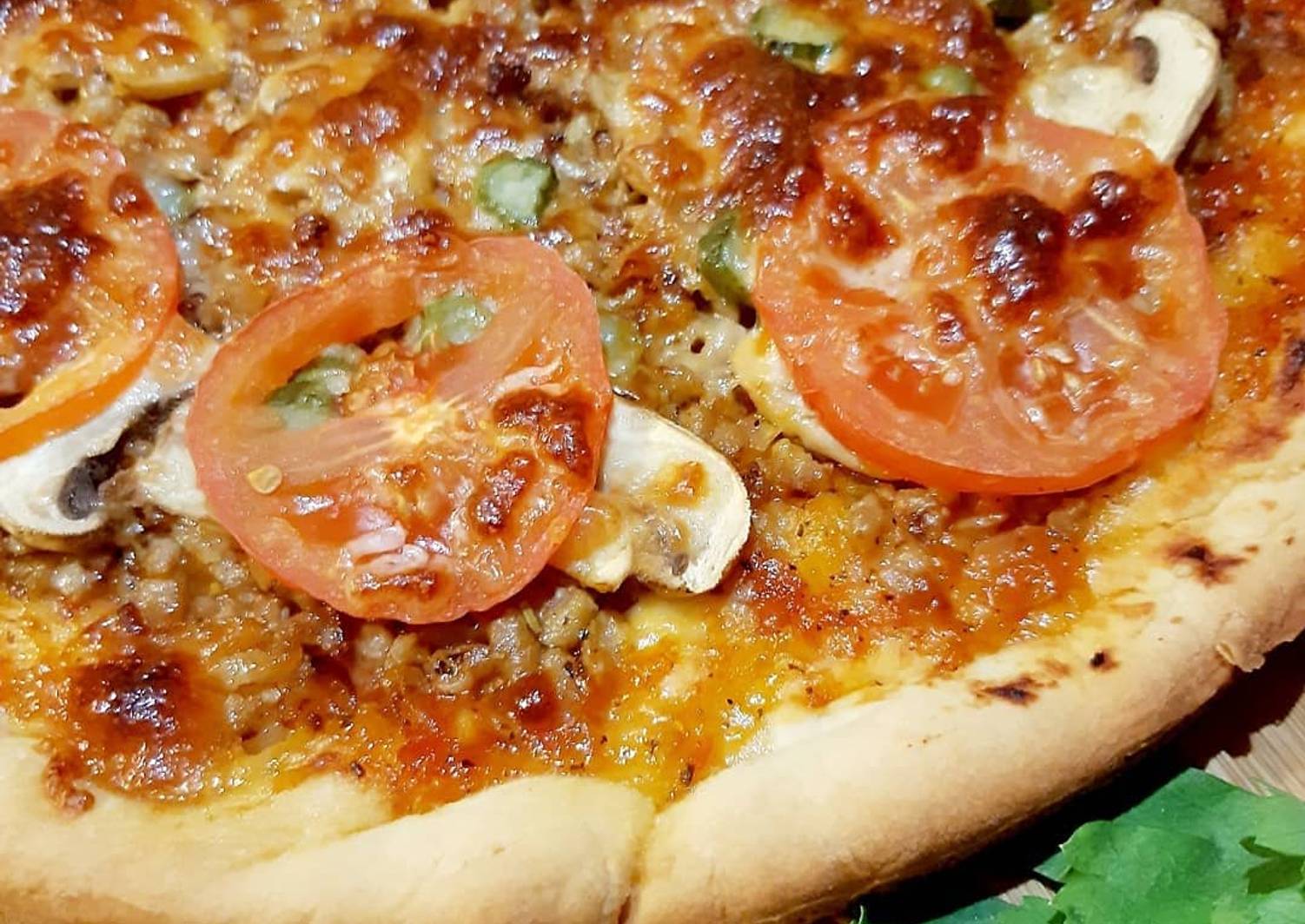 турецкая пицца с фаршем и помидорами в духовке фото 87