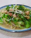 Mướp, giá xào tôm