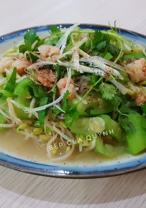 Hình của món Mướp, giá xào tôm.