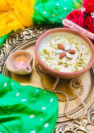 A picture of Badami kheer.