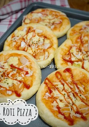 Foto resep Roti Pizza Sosis empuk irit telur