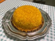 Une photo de riz curcuma