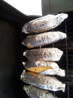 A picture of Grilled corn on the cob.