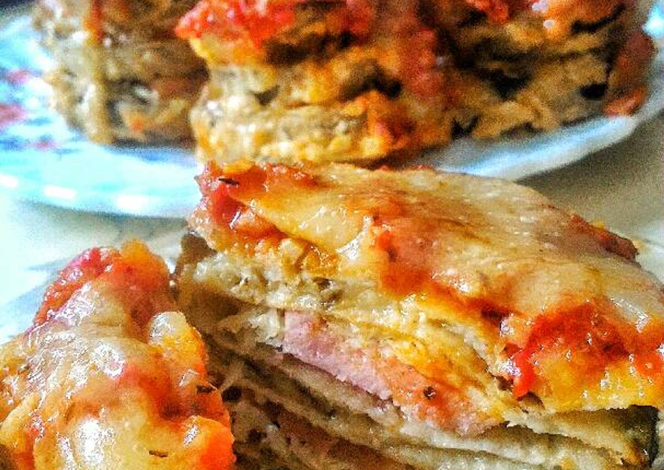 Crispy eggplant mozarella with bolognaise sauce