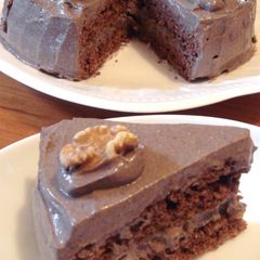 A picture of Non-Egg Dairy-Free Chocolate Cake.