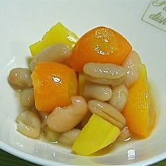 A picture of Sweetly-Simmered Kumquat, White Beans, and Sweet Potato.