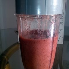 A picture of Mango Strawberry Blueberry Sorbet.