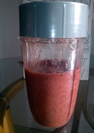 A picture of Mango Strawberry Blueberry Sorbet.