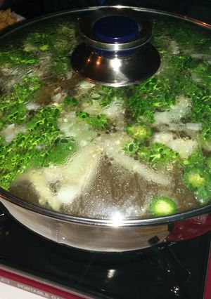 A picture of Vegetable broth Chinese hot pot.