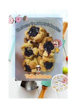 Foto resep Blueberry Thumbprint Cookies 😚😚