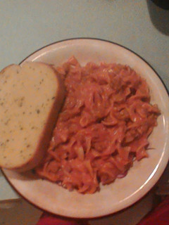 A picture of Spicy creamy hamburger stroganoff.