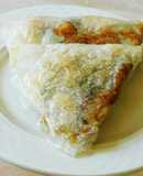 A novel recipe- ravioli/samosa  made with rice paper stuffed with veggies