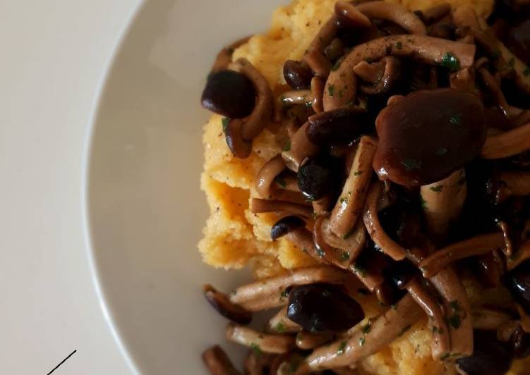 Polenta e funghi con sorpresa 😉