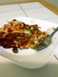 A picture of My vegetable lasagna.