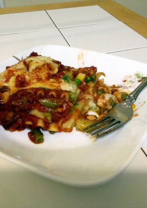 A picture of My vegetable lasagna.