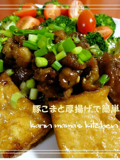 A picture of An Easy Chinese-style Dish with Pork Offcuts and Atsuage.