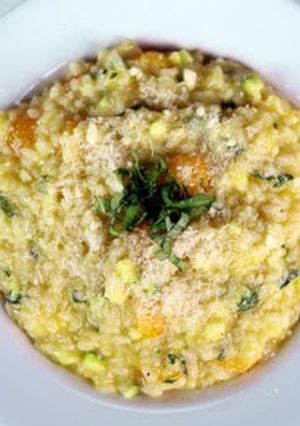 A picture of zucchini rosotto.