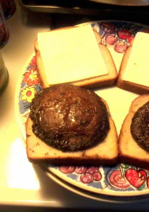 A picture of Portabello Mushroom Burgers Cooked In the Oven.