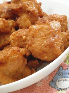 A picture of Easy and Juicy Fried Chicken with Mentsuyu.