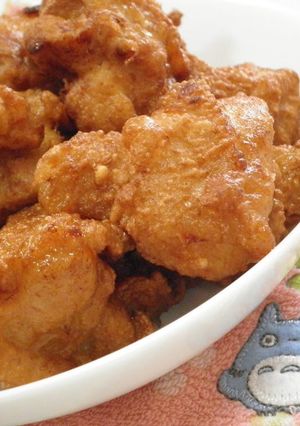 A picture of Easy and Juicy Fried Chicken with Mentsuyu.