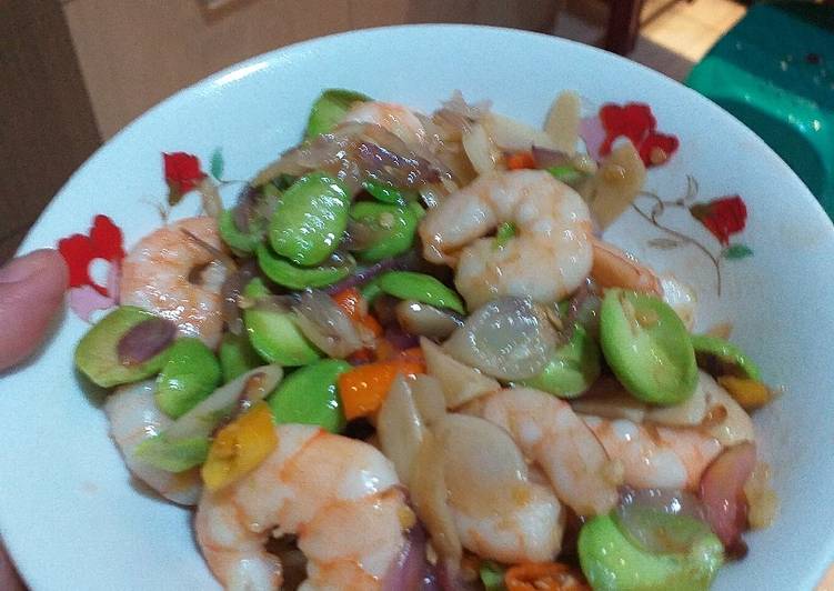 Resep Sambal udang pete Anti Gagal