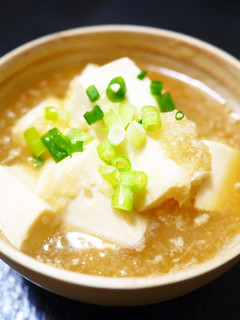 A picture of Silken Tofu Mizore Stew.