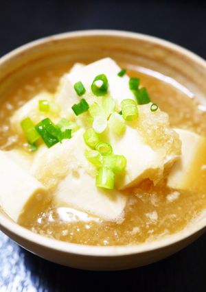 A picture of Silken Tofu Mizore Stew.