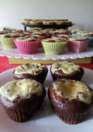 A picture of AMIEs Cream Cheese Filled Chocolate Cupcake.