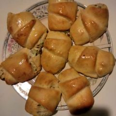 crab stuffed croissants A picture of crab stuffed croissants.