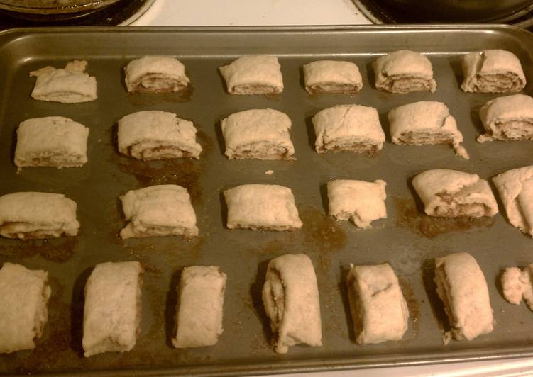 Pie dough cinnamon rolls