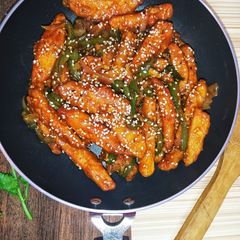 Honey chilli potato A picture of Honey chilli potato.