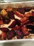 Micca's roasted potatos and beetroot
