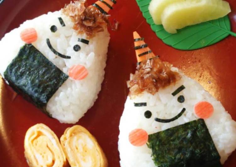 Step-by-Step Guide to Make Favorite Setsubun Character Bento - Demon-Giri Rice Balls~