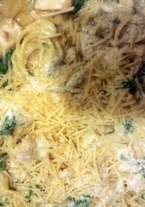A picture of Campbell's Chicken and Broccoli Alfredo.
