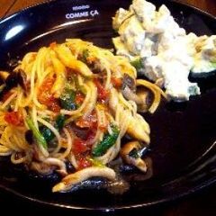 A picture of One-Plate Dinner Tomato and Anchovy Pasta..
