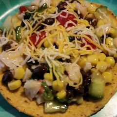 A picture of Quick and easy seafood tostadas..