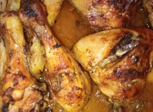 Foto de Pernas de frango no forno