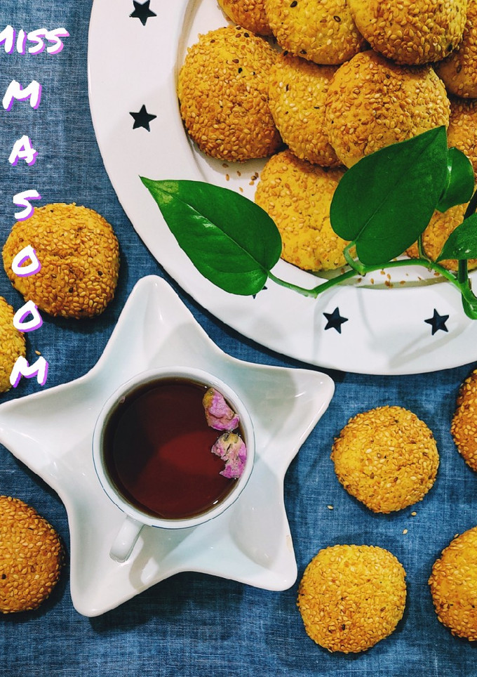 عکسی از دستور شیرینی کنجدی ساده(با روغن مایع)