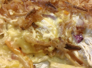 A picture of Chicken & French Fried Onion Casserole.