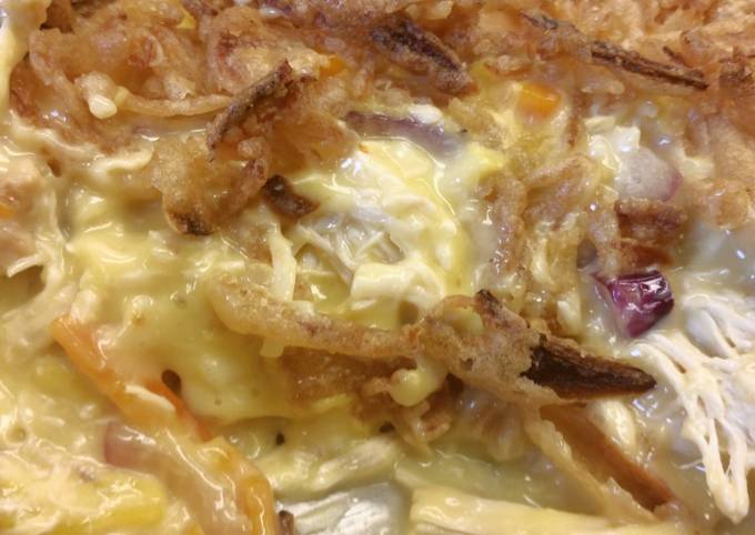 Easiest Way to Prepare Super Quick Homemade Chicken &amp; French Fried Onion Casserole