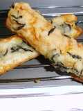 Fried Chikuwa Fishcake Sticks and Hijiki Seaweed using Flour and Potato