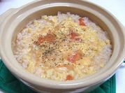 A picture of white rice with vegetables
