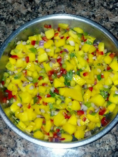 A picture of Amazing mango salsa.