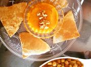 A picture of pakistani halwa puri