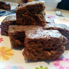A picture of Ginger cake with orange drizzle.