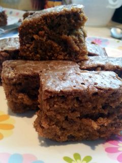 A picture of Ginger cake with orange drizzle.