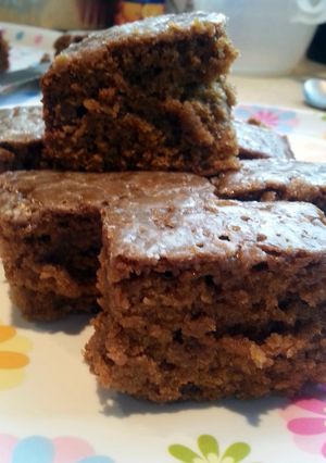 A picture of Ginger cake with orange drizzle.