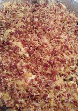 A picture of Cheesy chicken bacon ranch dinner.