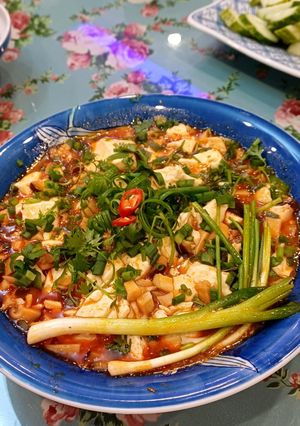 Hình của món Đậu hũ Tứ Xuyên.